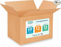 Medium Shipping & Moving Boxes 17x12x12 inches (10-Pack) - Extra Strength 200 lb vs Regular - Corrugated Durable Cardboard Boxes - Medium Moving Box - Heavy Duty Moving Box by IDL Packaging