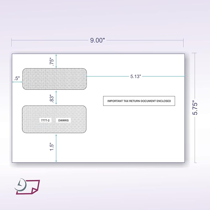 NextDayLabels - Self Seal Envelopes for 1099 Tax Forms (Pack od 100)
