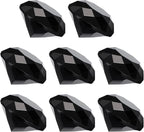 PATIKIL 8 Pcs Diamond Crystal Paperweight, 30mm / 1.18 Inch Crystal Paperweight Paper Weight for Home Office Desktop Table Decor Wedding Party Jewelry Ornaments, Black