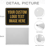 Custom Signs Outdoor Metal Sign Personalized Signs Custom Matal Sign Make Your Own Sign With Text Image Logo For Office Business Workplace Home Bar Indoor Outdoor Use 12"x18"