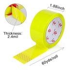 BOMEI PACK Heavy Duty Colored Packing Tape with Dispenser 1.88 Inch x 60 Yards (Yellow) 6 Rolls, 2.4 mil Industrial Grade Packaging Tape for Shipping, Moving, Mailing & Storage