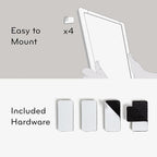 U Brands Contempo Magnetic Small Whiteboard, 11" x 14”, White Modern Frame, Mini White Board for Kids and Students, Fridge and Locker Dry Erase Board, Includes 4 Markers & Magnet