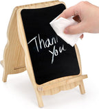 Tosnail 2 Pack Small Framed Tabletop Chalkboard Signs, 5 x 8 Inches Double-Sided Chalk Board, Decorative Bulletin Boards, Wooden Blackboard for Home, Kitchen, Crafts, Party Decor