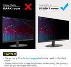 FILMEXT [2 Pack Removable 24 Inch Computer Privacy Screen Filter for 16:9 All-in-One Desktop/Frameless Monitor - Blue Light UV Blocking Privacy Shield for Thin Bezel Computer