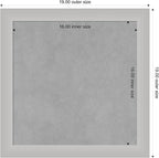 Amanti Art Silver Framed Magnetic Board 19x19 Small Vision Board for use with Magnets, 100% Metal Sheet to Display Items as Office Decor or for Home Organization in mudroom, Kitchen or Kids Room
