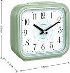 Tinload 5.5" Large Analog Alarm Clock Silent Non Ticking, Gentle Wake, Beep Sounds, Increasing Volume, Battery Operated Snooze and Manual Light, Easy Set