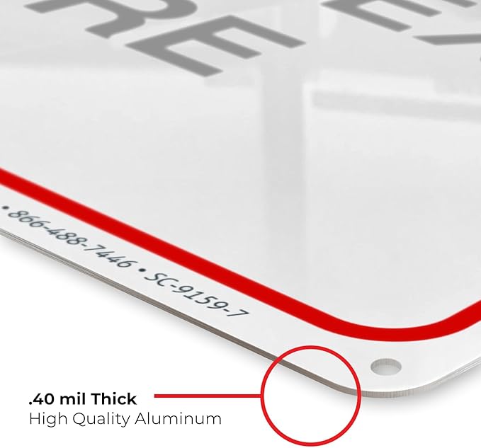 Custom Sign, Personalized Metal Signs, Customize for Office, Business, Workplace, Home, Airbnb, Delivery Red Signs, 10x7 Inches, Rust Free .040 Aluminum, Fade Resistant, Made in USA by Sigo Signs