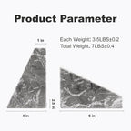 Marble Bookends for Heavy Books, Decorative Bookends for Shelves, Durable and Heavy-Duty Book End for Hardback Book & CDS, Unique Book Stopper & Holder, Gris Lido, Set of 2