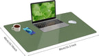 Bloss Green Desk Mat, Desk Matt for Desktop, Large Leather Desk Pad, Desk Pad Mat Waterproof, Computer Mat for Office/Home/Decor/Desk Protector(31.5 x 15.7 Inches)