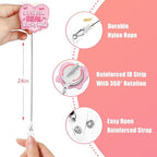 Aoryalps Retractable Badge Reel Holder Retractable with ID Clip for Nurse Nursing Name Tag Card Nursing Student Teacher Doctor Medical Assistant Work Office Clip-Gifts for Nurse