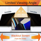 Magnetic Privacy Screen for MacBook Pro 13 Inch(2016-2022, M1, M2), Anti Glare Blue Light Filter with Camera Cover, Anti Spy Laptop Screen Protector