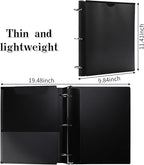Tashkummy 360° Pivotable 3 Ring Binder, Upgraded Foldable Binders 1 inch 12 Pack, Thin Small Three Ring Binder Fits 8.5" x 11", for Home, School and Office- Black, Purple, Pink, Blue, Green, Red
