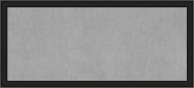 Amanti Art Black Framed Magnetic Board 23x51 Oversize Vision Board for use with Magnets, 100% Metal Sheet to Display Items as Office Decor or for Home Organization in mudroom, Kitchen or Kids Room