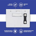 On It! 100-Pack Magnetic Name Badge Holders – 4"x3" (W x H) Clear Tags for Events & Conferences No-Damage Magnets | PVC-Free | Fits 5392 Inserts | Reusable for Trade Shows & Meetings