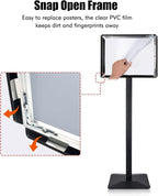 Golemas Sign Stand for Display, 11lbs Integrated Rod Heavy Duty Pedestal Floor Signage Stand Holder, for Outdoor or Indoor Advertising (8.5 x 11, Black, 3Pack)
