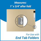 Doctor Stuff - File Folder Labels, Terminal Digit Filing, Consecutive Double Digit Numbers 70-79, Compatible with SMEAD DDS - SMDM Series Chart Stickers, Gray, 1" x 1-1/2", 500/Roll