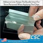 Clip Strip Corp. Price/Data Channel Label Holder Chips, Clear Plastic Tags, 3.5" L x 1.25" H, 7.5 Mil Thick, Gondola Shelf Edge, Reusable, Made for Point of Purchase Shelf Molding (2000)