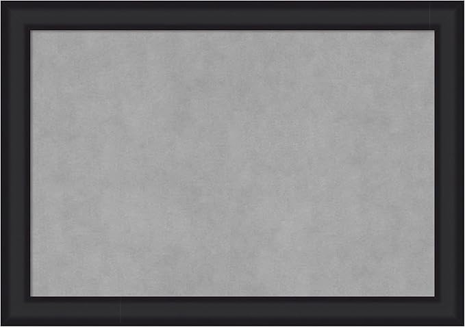 Amanti Art Black Framed Magnetic Board 19x27 Medium Vision Board for use with Magnets, 100% Metal Sheet to Display Items as Office Decor or for Home Organization in mudroom, Kitchen or Kids Room