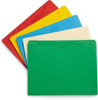 Blue Summit Supplies 1 Inch File Jackets, Expandable Folders, Heavy Duty 1 Inch Expansion Pocket File Folders Letter Size, Assorted Colors, Reinforced Straight Cut Tab,25 Pack