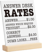 Funny Office Decor Desk Signs, 12 Different Cards Desktop Novelty, Boss Day Gifts for Women Men Accessories for Office Holiday Colleague Coworkers Gag Gift Supplies 5 x 4 Inch