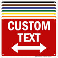Custom Arrow,Custom Directional Sign, Two way Arrow,7x10 Inches, 55 mil thick HDPE (high density polyethylene) Made in USA by My Sign Center