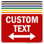 Custom Arrow,Custom Directional Sign, Two way Arrow,7x10 Inches, 55 mil thick HDPE (high density polyethylene) Made in USA by My Sign Center
