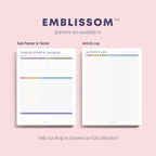 Task Planner & Tracker 8.5 x 11 Tear-Off 70 Sheet Planner Pad – Project Organizer with Time Log, Top Priority, Follow-Up – Notepad for Home & Office (White, Colorful, 1 Pack)