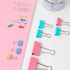 WORPSON 408 PCS Binder Clips Paper Clamps Assorted Sizes and Push Pins, Binding Paperwork Clamp Bulk, School Teachers Office Supplies (Multicolor)