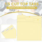 Manila Folders, HERKKA 120 Pack 1/3 Cut Tab File Folders, Manila Folders 8.5 x 11 Designed for Office and Classroom Use, Letter Size