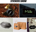 100-500 Pcs Custom Stickers Personalized Labels with Any Design Image Logo Text for Business Logo Thank You Labels,1/2/3/4 inch Customized Stickers(Fancy Frame-2)