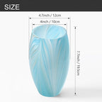 Fixture Replacement Globe Shade,Lampshade for E26 Base 1-5/8 Inch Fitter, Color Art Glass Oval Lampshade Cover for Pendant Kitchen Wall Sconce Chandelier Vanity Light (3, Blue and Gold)