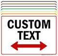 Custom Two Way Arrow Directional Sign by My Sign Center - 10x14 Inches, 55 mil Thick HDPE (High Density Polyethylene), Made in USA