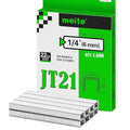meite JT21 Staples, 1/4 Inch Galvanized Fine Wire Staples for Staple Gun - 7/16" Crown JT21 Staple Refill, Ideal for Upholstery, Crafts, Furniture (5 Packs)