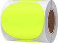 Hybsk Round Color Coding Circle Dots Labels Warehouse Inventory Organizer Stickers (3 inch, Fluorescent Yellow)