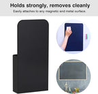 MoKo Magnetic Dry Erase Marker Holder, [4 Pack] Pen/Pencil/Magnets/Dry Erase Marker Storage Organizer for Home Refrigerator, Office Glass Whiteboard, Locker and Other Magnetic Surfaces, Black