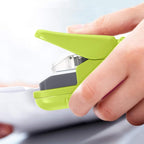 Plus Paper Clinch Compact Staple-Free Stapler, Green