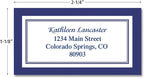 Colorful Images Navy Crisp Border Return Address Mailing Labels, Personalized with Names & Addresses, Set of 144 Custom Self Adhesive, Easy Peel Flat Label Sheets, 1-⅛ ”x 2-¼” Size