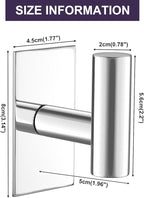 VAEHOLD Wall Towel Hooks, Heavy Duty Sticky Holder Waterproof Towel Hooks for Hanging Coat, Clothes, Closet Hook Wall Mount for Kitchen (Chrome, 4 Pack)