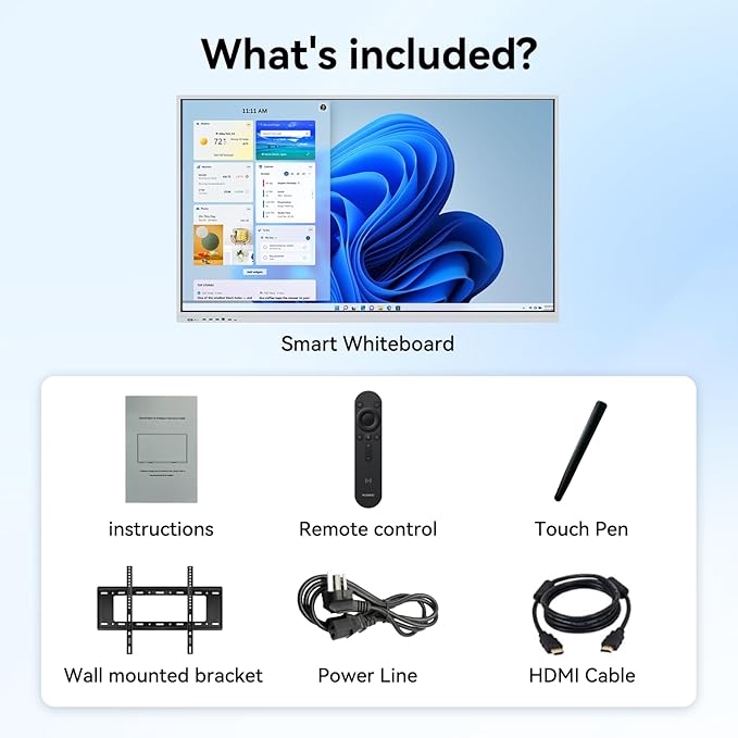 70 Inch 4k Smart Board Touch Screen Interactive whiteboard,40 Point Touch Digital whiteboard, Interactive whiteboard Display & Smart Board for Classroom and Office use,