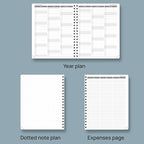 POPRUN 2026 Planner Daily Weekly and Monthly Calendar with Hourly Schedule, Monthly Tabs(Large Size 10'' x 8'' Wire-Bound Hard Cover) - Agenda 2026 (Jan.2026-Dec.2026) - Violet