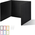 ZYINOZOC 2 Pack Desk Dividers for Students,3-Fold Privacy Screens,Testing Dividers for Classroom Waterproof,Plastic Easy Clean Privacy Shields for Student Includes Extra Labels