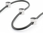 ICONIT Cable Anchors for Desk Organization | Premium Aluminum Cord Organizers | Charger + Cable Management Clips for Home & Office | Stylish, Sturdy, & Functional | (3 Pack) (Silver)