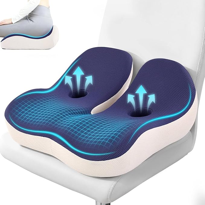 OVRST Seat Cushion,Office Chair Memory Cushion, Ergonomic Design, Relieve Sciatica and Long-Term Sitting Pain, Suitable for desks, car Seats, Games, wheelchairs