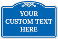 Custom Decorative Sign, Personalized Metal Sign for Business, Driveway, Home, Airbnb, Office Door Plaque, Blue Background, 12x18 Inches, ACM, Fade Resistant, Made in USA by Sigo Signs