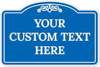 Custom Decorative Sign, Personalized Metal Sign for Business, Driveway, Home, Airbnb, Office Door Plaque, Blue Background, 12x18 Inches, ACM, Fade Resistant, Made in USA by Sigo Signs