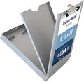 Saunders Metal Clipboard with Storage, Silver Dual Layer Nursing Clipboard Folio, Letter Size Paper Organizer, Slim Steel Clip, Form Holder Clip Board for Office, School & Work - Made in USA