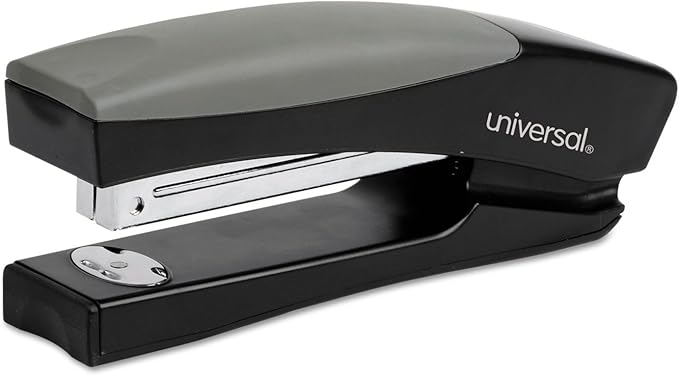 Universal 43148 Stand-up Full Strip Stapler, 20-Sheet Capacity, Black/Gray