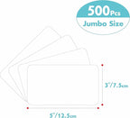 500 Blank Labels, Rectangular Color Code Label with Perforation Line for Home Organization Projects, Bins, Kitchen Storage Containers, Desk Items(5” x 3”)