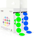 PARLAIM 2 Rolls 2000PCS 3/4" Round Circle Color-Code Dot Stickers,2 Color Style Colorful Coding Label Sticker for Home Office Classroom(Fluorescent Green+Blue)