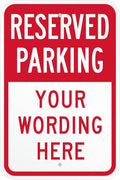 SmartSign Custom Reserved Parking Sign - 12"x18" Laminated Aluminum, 63 mil thick Custom Metal Signs for Parking Lots, Business, Outdoors, USA-Made, 100+ Years of Sign Expertise